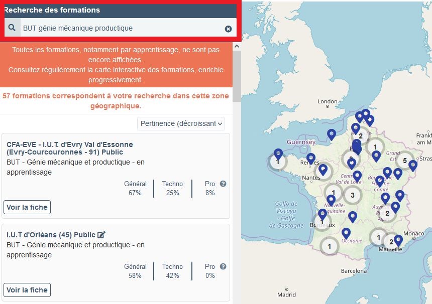 Parcoursup recherche